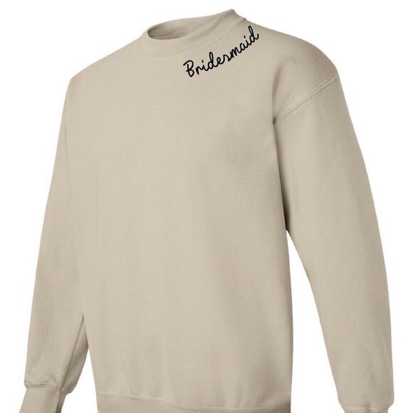 NWT Wool + Pepper Co. BRIDESMAID Minimalist Crewneck Sweatshirt - Picture 2 of 6